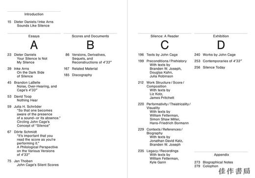 John Cage: 4'33''– Sounds Like Silence: Silence Today / 约翰·凯奇：《4分33秒》— 寂静之声：当下时代的静默 商品图1
