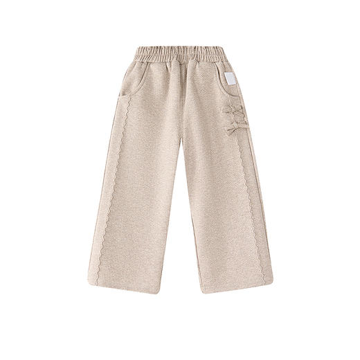 笛莎Deesha 童装女童裤子2025冬新款女童时尚洋气直筒卫裤 商品图4