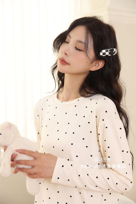 韩订单波点末代棉体感舒适亲肤居家套装睡衣 商品图0