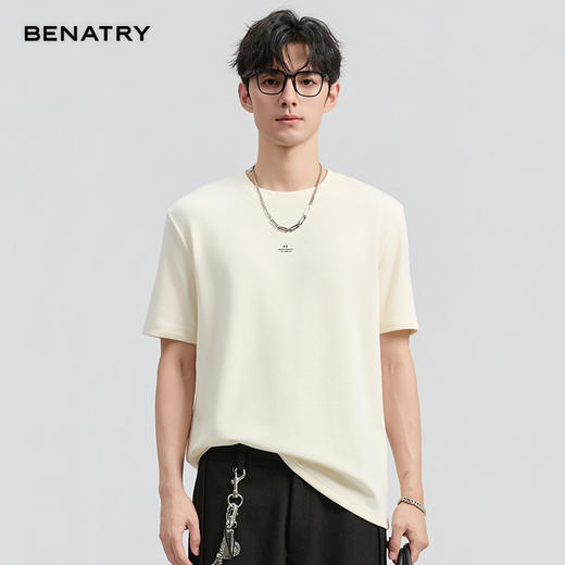 贝纳川新品内磨毛羊毛短袖T恤ECF314001 商品图0