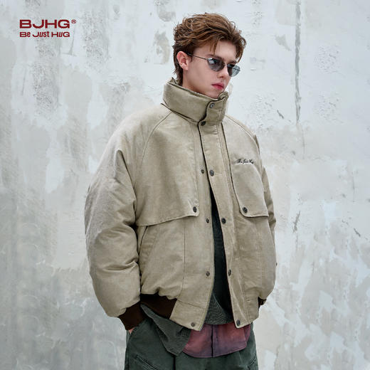 BJHG不计后果廓形工装棉服男款秋冬潮牌复古做旧痞帅防寒棉衣外套 商品图2