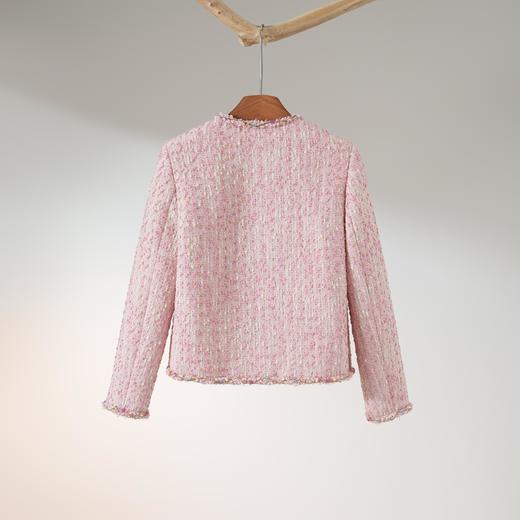 西子/圣托里尼轻奢重工钉珠小香风花纱粉色外套/WTXS148 商品图2