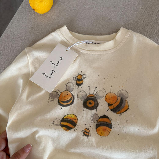 2025秋冬韩版儿童纯棉卡通撞色长袖T恤男女宝宝拼色插肩袖打底衫 商品图5