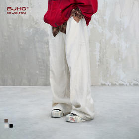 BJHG不计后果新款雪尼尔裤子男款秋冬季百搭设计感慵懒休闲卫裤女