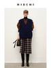 HIDEMI 复古色织格纹羊毛阔腿宽松休闲裤加厚毛呢中长裤配靴神裤 商品缩略图6