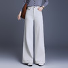 2025年秋款时尚灰白牛仔阔腿裤宽松休闲裤CXCY9840 商品缩略图0