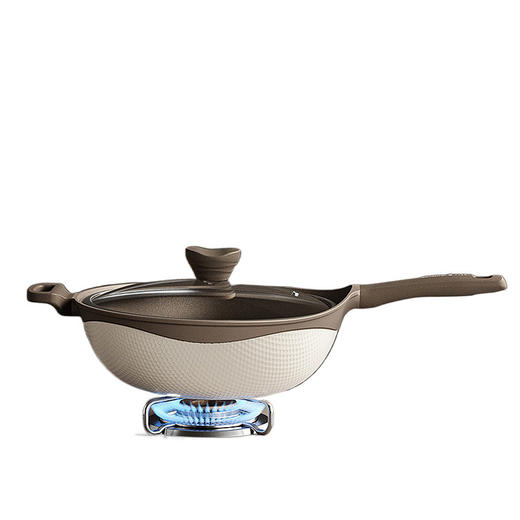 【东方陶釜，养生新食代】🔥天然陶土炒锅 不粘锅 家用无油烟双色炒菜锅 电磁炉燃气灶适用，越用越不粘的瑞士再生陶土炒锅，0油烟健康烹饪，从此爱上下厨 商品图4