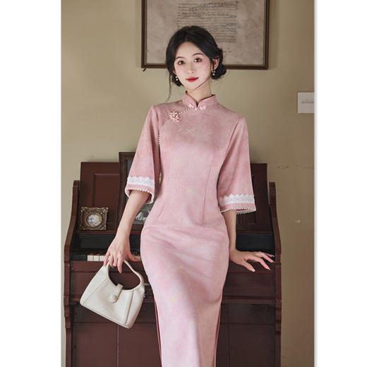 GX2025秋装新款女装新中式国风气质女神范高级感日常可穿旗袍连衣裙 商品图2