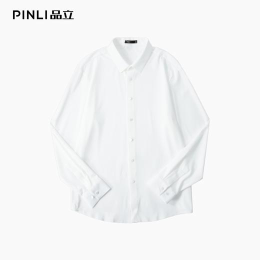 PINLI品立2025秋季新款商务纯色打底休闲衬衫正装长袖弹力衬衣男GD253113044 商品图3