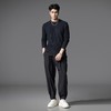 PINLI品立2025秋季新款男士修身圆领格子提花打底针织衫套头毛衣GD253110075 商品缩略图1