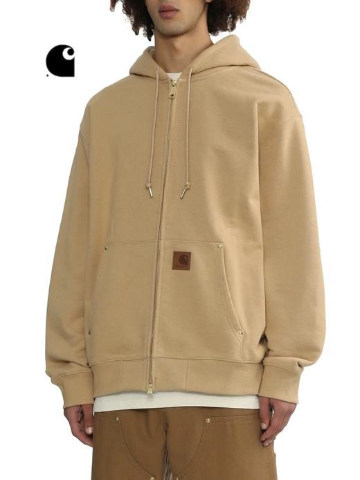 C@rhartt WIP卡哈特25SS皮标logo标签铆钉双拉链外套 Z-15606 商品图7