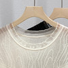 X5Q2605-CS针织背心女2025新款女装精致荷叶领拼接打底衫无袖内搭显瘦上衣 商品缩略图4