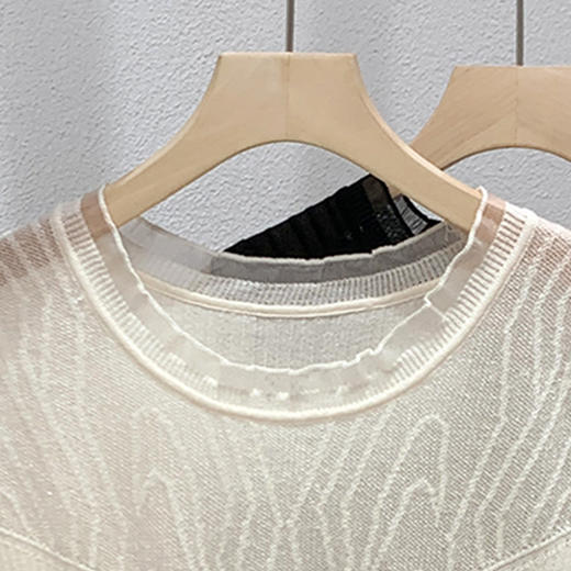 X5Q2605-CS针织背心女2025新款女装精致荷叶领拼接打底衫无袖内搭显瘦上衣 商品图4