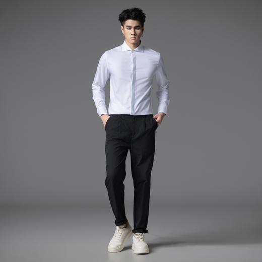PINLI品立2025秋季新款男休闲温莎领商务衬衫一字领百搭长袖衬衣GD253113056 商品图1