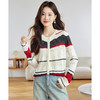 CC27-25113款针织衫条纹镂空减龄拼接开衫外搭高级感配裙子早秋新 商品缩略图3