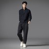 PINLI品立2025秋季新款男士拉链门襟高领条纹提花打底针织衫毛衣GD253110078 商品缩略图1
