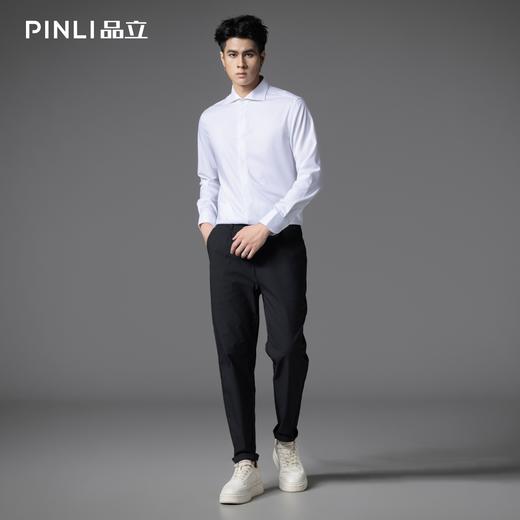 PINLI品立2025秋季新款男休闲温莎领商务衬衫一字领百搭长袖衬衣GD253113056 商品图2