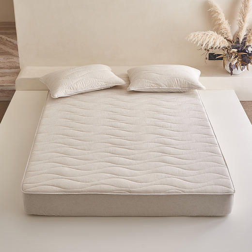 【A类天丝棉麻夹棉床笠】夹棉床笠良品天丝棉麻床笠床垫保护套床罩学生宿舍民宿织云居 商品图0