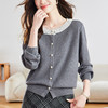 珍珠扣短款针织开衫，减龄轻奢毛衣外套CC-XFY3059 商品缩略图1