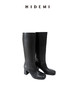 HIDEMI 进口意大利头层牛皮方圆头粗5cm中跟靴骑士靴高筒长靴 商品缩略图13