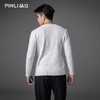 PINLI品立2025秋季新款男士修身圆领格子提花打底针织衫套头毛衣GD253110075 商品缩略图5