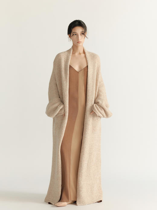 DONSEE10｜DS10AW2565-D 棕拼金 拼色质感吊带连衣裙 商品图5