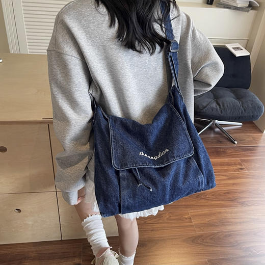 裁缝学苑AQ535水洗牛仔布包包纸样女装百搭斜挎包百搭通勤邮差包样板 商品图2