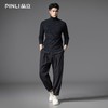 PINLI品立2025秋季新款男士修身高领提花格子打底毛衣套头针织衫GD253110077 商品缩略图3