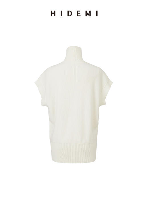 HIDEMI 美利奴羊毛拉链廓形针织马甲 商品图3