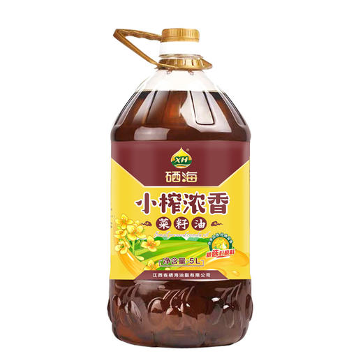 【品名】硒海小榨浓香菜籽油60度低温压榨风味十足5Lx1瓶 商品图4
