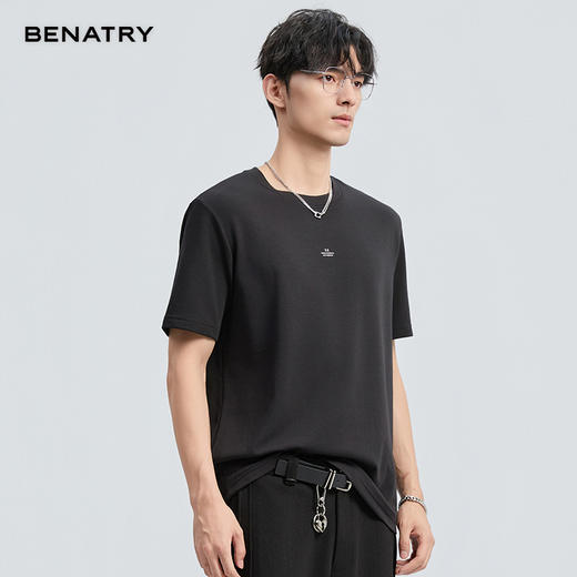 贝纳川新品内磨毛羊毛短袖T恤ECF314001 商品图6