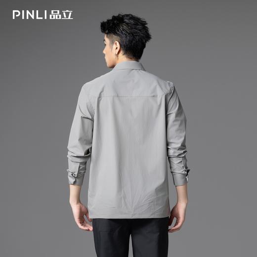 PINLI品立2025秋季新款商务百搭打底长袖衬衫潮牌宽松弹力衬衣男GD253113065 商品图4