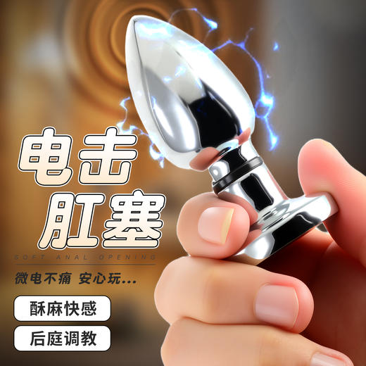 谜姬 金属电击肛塞后庭调教情趣后庭屁股男女性用品入门佩戴肛门玩具扩肛 商品图1