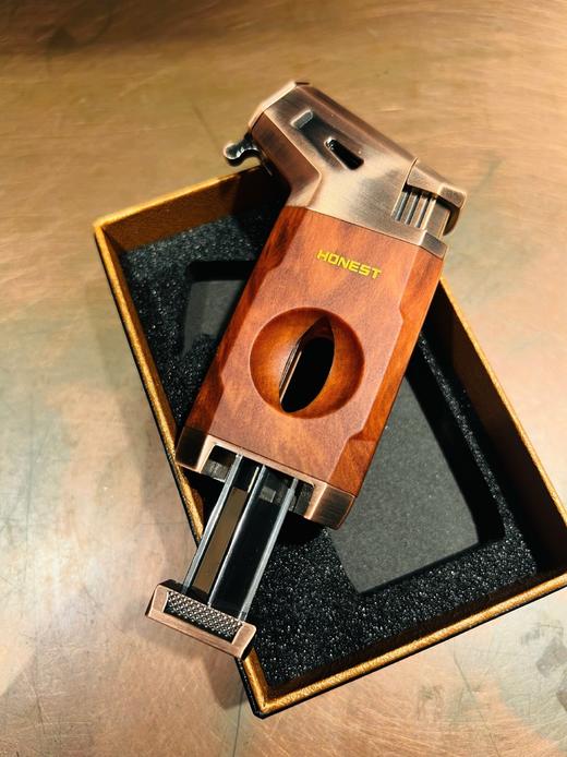 （二合一 打火机+雪茄刀）复古防风打火机金属耐用雪茄艾灸点火神器送男友礼物 商品图10