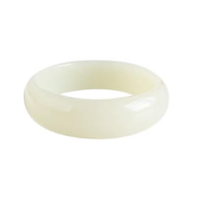 【天然正品】天然无纹裂俄料油润度佳58号宽版和田玉手镯57.8MM女士280825NJM04现售价：1680