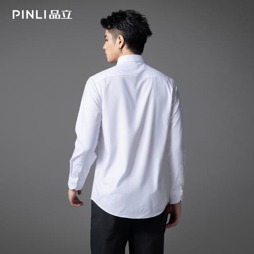 PINLI品立2025秋季新款男休闲温莎领商务衬衫一字领百搭长袖衬衣GD253113056 商品图4