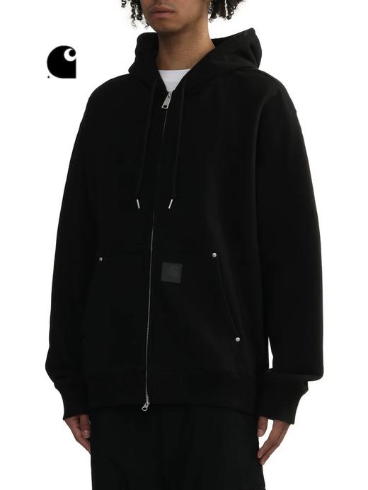 C@rhartt WIP卡哈特25SS皮标logo标签铆钉双拉链外套 Z-15606 商品图8