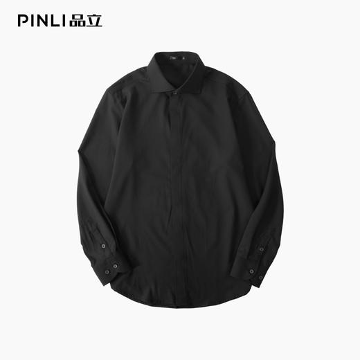 PINLI品立2025秋季新款男休闲温莎领商务衬衫一字领百搭长袖衬衣GD253113056 商品图3