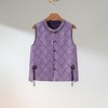 西子/紫光琉璃交织宋锦双面穿新中式幻金紫色马甲/MJHJ116 商品缩略图0