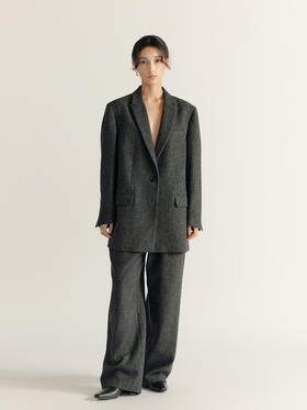 DONSEE10｜DS10AW2552-D 深灰 廓形羊毛长裤