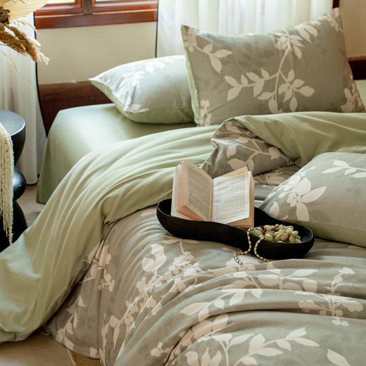 自然醒全棉贡缎磨毛数码印花四件套HS 商品图4