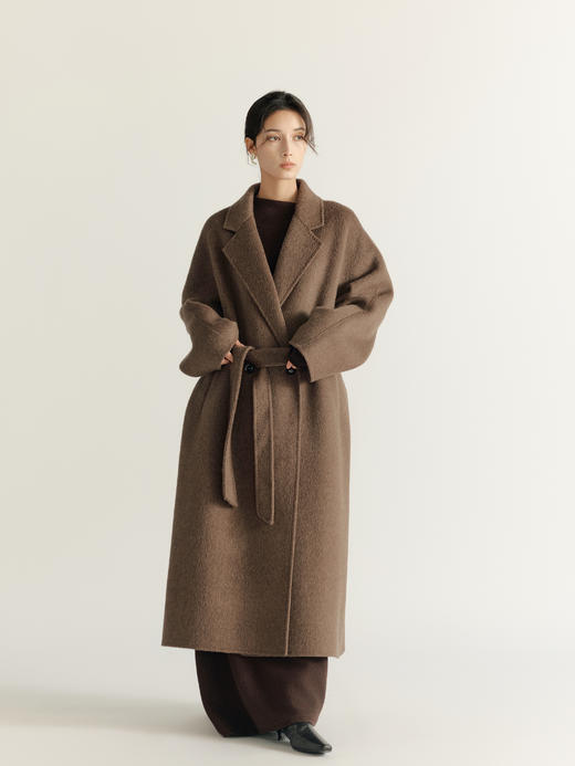 DONSEE10｜DS10AW2501-D 深灰棕 质感长款大衣 商品图0