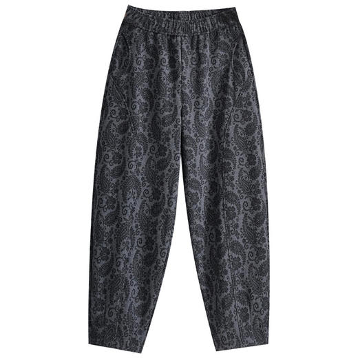 2025秋冬新款时尚印花花苞休闲裤宽松哈伦裤，高腰显瘦遮跨直筒裤CXCY2529 商品图4