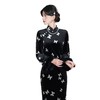 GX蝴蝶花丝绒长袖旗袍女装2025秋冬新款复古国风日常旗袍 商品缩略图4