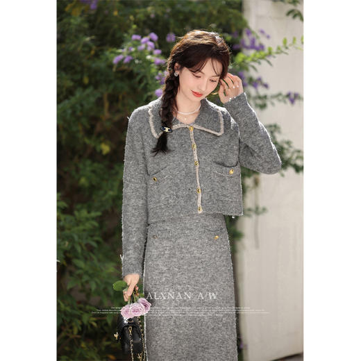 鹿向南《悠闲时光》法式气质半身裙L33235BQ 商品图1