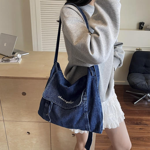 裁缝学苑AQ535水洗牛仔布包包纸样女装百搭斜挎包百搭通勤邮差包样板 商品图1