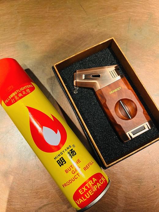 （二合一 打火机+雪茄刀）复古防风打火机金属耐用雪茄艾灸点火神器送男友礼物 商品图11
