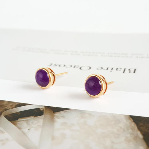 【天然正品】舒俱来AU750玫瑰金镶天然共计约2.63克拉无杂裂舒俱来耳钉女士290825NJS11现售价：2580 商品图3