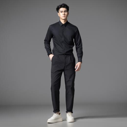 PINLI品立春季新款商务休闲修身长袖衬衫男士百搭三防衬衣潮GD253113035 商品图2