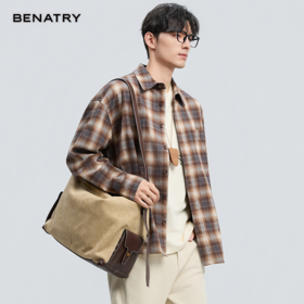 贝纳川2025秋季新品格子磨毛衬衣外套ECF311001